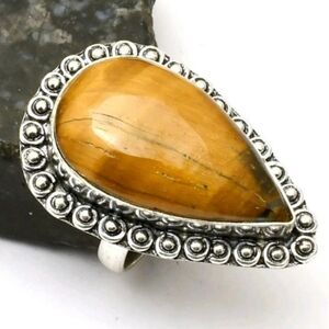 Tiger's Eye Gemstone 925 Sterling Silver Handmade Ring